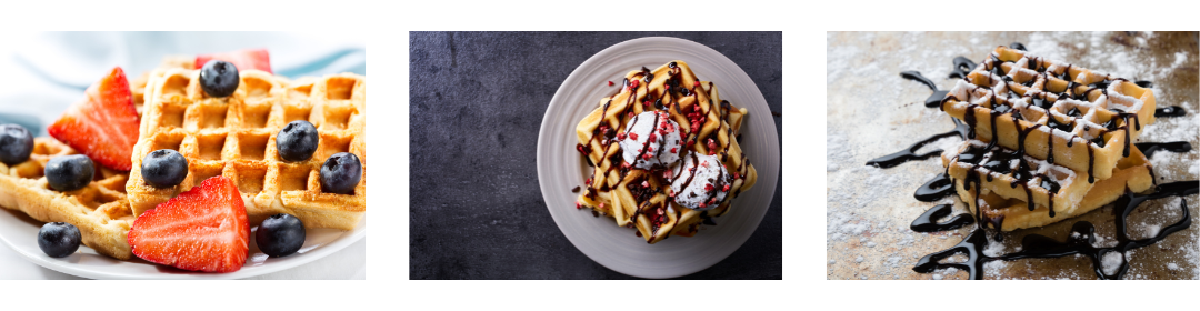 Tolle Waffeln kreationen für Restuarants und Cafés