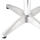 Bolero Tisch quadratisch aus Eschenholz mit 1 Aluminiumbein 700x700x720mm