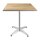 Bolero Tisch quadratisch aus Eschenholz mit 1 Aluminiumbein 700x700x720mm