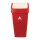 Syr Abfalleimer Mit Schwingdeckel Rot 50L