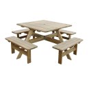 Rowlinson Quadratischer Picknicktisch aus Holz