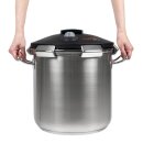 Artame Schnellkochtopf mit 23 Liter - Edelstahl, auch für Gas und Induktion geeignet