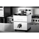 Buffalo Induktionsfritteuse 7,5L - mit Ablassventil, Edelstahl, 220/240V