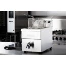 Buffalo Induktionsfritteuse 7,5L - mit Ablassventil, Edelstahl, 220/240V