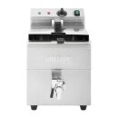 Buffalo Induktionsfritteuse 7,5L - mit Ablassventil, Edelstahl, 220/240V