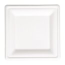 Fiesta Compostable kompostierbare Teller aus Bagasse quadratisch 26,1cm (50 Stück)