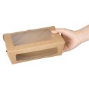 Fiesta Recycelbare Salatbox mit PET-Fenster 1200ml (Packung mit 150 Stück)