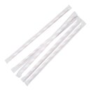 Fiesta Compostable Kompostierbare Einzeln Verpackte Papierstrohhalme 21Cm Rot-Weiß (250 Stück)
