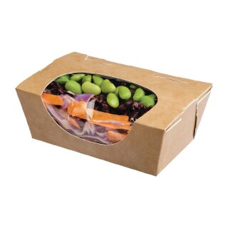 Colpac Salatboxen 500 ml - 500 Stück - recycelbar und nachhaltig, 135 x 90 x 50 mm