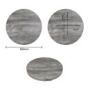 Bolero Vorgebohrte Runde Melamin Tischplatte Grau 600 Mm