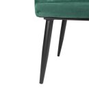 Bolero Lia Velvet Set Mit 2 Stühlen - Dunkelgrün (2 Stück)