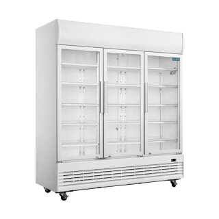 Gastro Kühlschrank mit 3 Glastüren 1300 Liter Rollbar