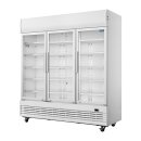 Gastro Kühlschrank mit 3 Glastüren 1300 Liter Rollbar