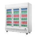 Gastro Kühlschrank mit 3 Glastüren 1300 Liter Rollbar