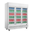 Gastro Kühlschrank mit 3 Glastüren 1300 Liter Rollbar