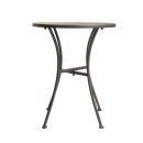 Bolero Runder Bistrotisch In Schlankem Design Stahl Grau 60Cm