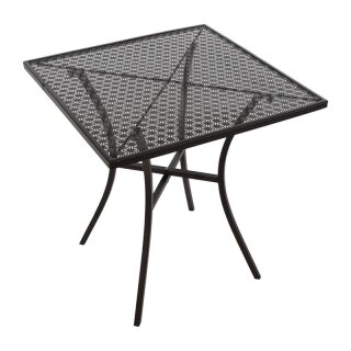 Bolero Bistrotisch quadratisch in schlankem Design aus schwarzem Stahl  700mm