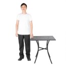 Bolero Bistrotisch quadratisch in schlankem Design aus schwarzem Stahl  700mm