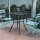 Bolero Bistrotisch quadratisch in schlankem Design aus schwarzem Stahl  700mm