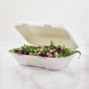 Vegware Kompostierbare Einweg Menüboxen Mit Klappdeckel Aus Bagasse 22,8Cm