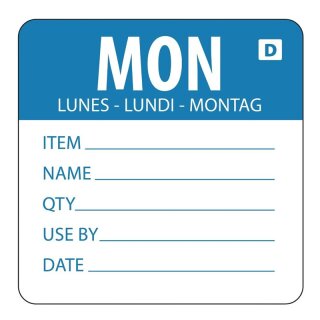 Vogue Auflösbare Etiketten Montag Blau (250 Stück)