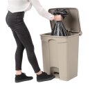 Jantex Küchenpedaleimer Beige 65L