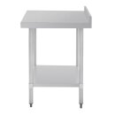 Vogue Arbeitstisch 900x900x700mm mit Grundboden und Aufkantung aus Edelstahl