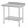 Vogue Arbeitstisch 900x900x700mm mit Grundboden und Aufkantung aus Edelstahl