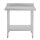 Vogue Arbeitstisch 900x900x700mm mit Grundboden und Aufkantung aus Edelstahl