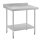 Vogue Arbeitstisch 900x900x700mm mit Grundboden und Aufkantung aus Edelstahl