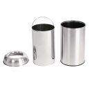 Bolero Offener Edelstahl Abfallbehälter Silber 40L