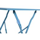 Bolero Stahltisch Perth quadratisch in azurblau im Gehwegstil 600x600x710mm