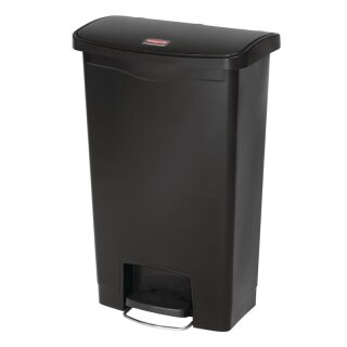 Rubbermaid Slim Jim Front Step Pedaleimer Schwarz 50L