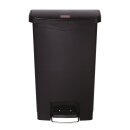 Rubbermaid Slim Jim Front Step Pedaleimer Schwarz 50L