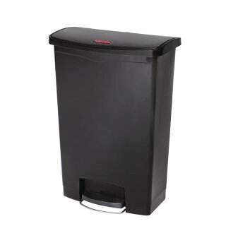 Rubbermaid Slim Jim Front Step Pedaleimer Schwarz 90L