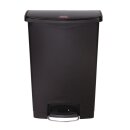 Rubbermaid Slim Jim Front Step Pedaleimer Schwarz 90L