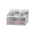 Elektro Doppelfritteuse 2x10 Liter - mit Kaltzone, 15 kW