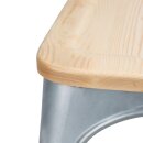 Bolero Bistro Stühle Aus Verzinktem Stahl Mit Holzsitz 4 Stück
