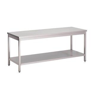 Gastro M Arbeitstisch 700x700x850mm mit Grundboden aus Edelstahl