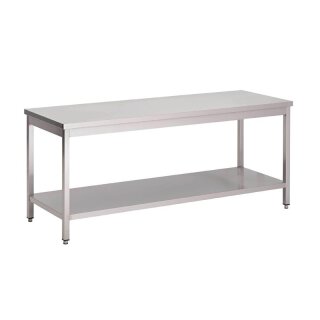 Gastro M Arbeitstisch 1800x700x850mm mit Grundboden aus Edelstahl