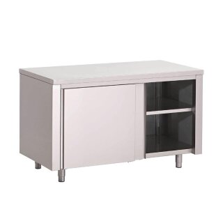 Gastro M Arbeitsschrank 1600x700x880mm mit Schiebetüren und 1 Boden