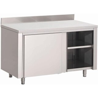 Gastro M Arbeitsschrank 1600x700x880mm mit Schiebetüren und Aufkantung