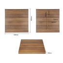 Bolero Tischplatte quadratisch in Eiche rustikal und 600x600x48mm