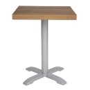 Bolero Tischplatte quadratisch in Eiche rustikal und 600x600x48mm