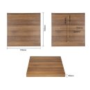 Bolero Tischplatte quadratisch in Eiche rustikal und 700x700x48mm
