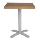 Bolero Tischplatte quadratisch in Eiche rustikal und 700x700x48mm