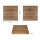 Bolero Tischplatte quadratisch in Eiche rustikal und 700x700x48mm