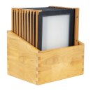 Securit Menümappen Mit Holzbox Schwarz A4 (20 Stück)