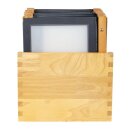 Securit Menümappen Mit Holzbox Schwarz A4 (20 Stück)