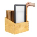 Securit Menümappen Mit Holzbox Schwarz A4 (20 Stück)